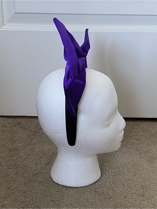 Purple Satin Oversized Bow Headband